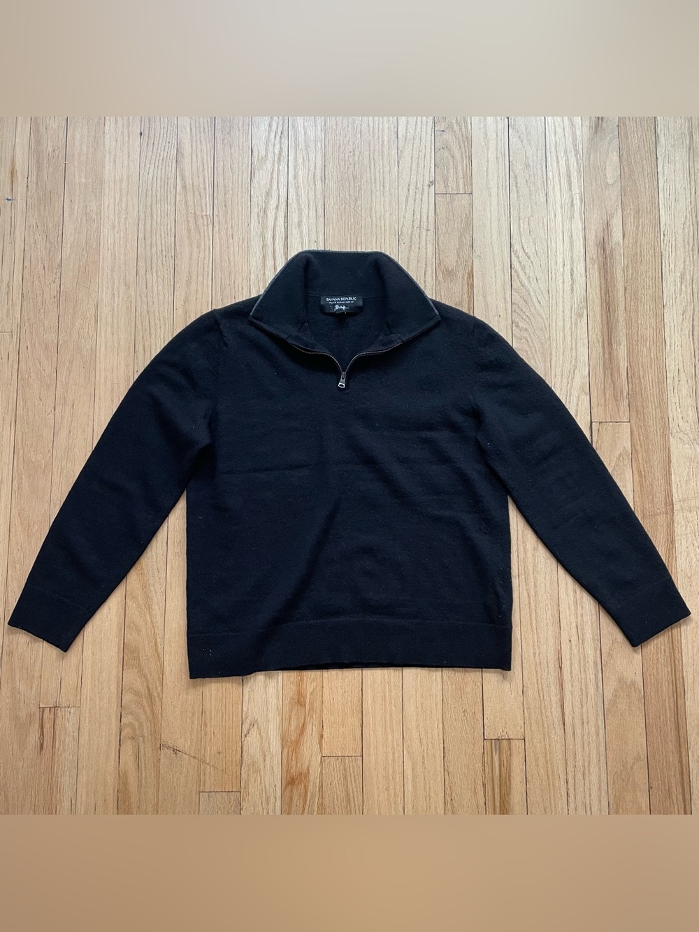Banana Republic Black Quarter-Zip Sweater